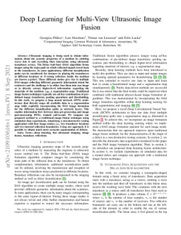 Deep Learning for Multi-View Ultrasonic Image Fusion