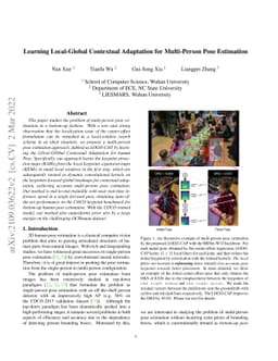 Learning Local-Global Contextual Adaptation for Multi-Person Pose
  Estimation