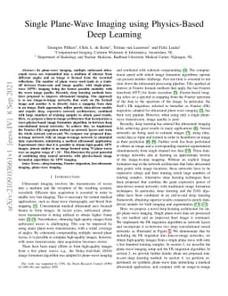 Single Plane-Wave Imaging using Physics-Based Deep Learning