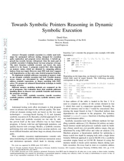 Towards Symbolic Pointers Reasoning in Dynamic Symbolic Execution