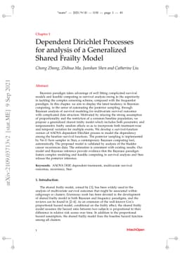 Dependent Dirichlet Processes for Analysis of a Generalized Shared
  Frailty Model