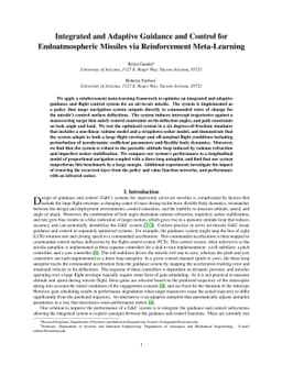 Integrated and Adaptive Guidance and Control for Endoatmospheric
  Missiles via Reinforcement Learning