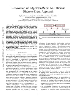 Renovation of EdgeCloudSim: An Efficient Discrete-Event Approach
