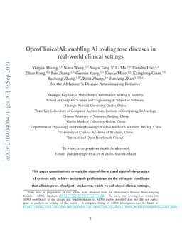 OpenClinicalAI: enabling AI to diagnose diseases in real-world clinical
  settings