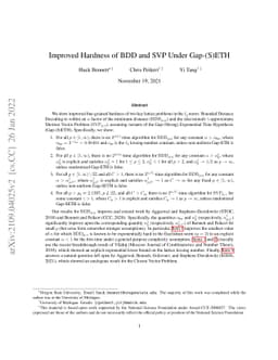 Improved Hardness of BDD and SVP Under Gap-(S)ETH