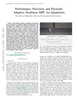 Performance, Precision, and Payloads: Adaptive Nonlinear MPC for
  Quadrotors