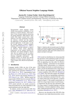 Efficient Nearest Neighbor Language Models
