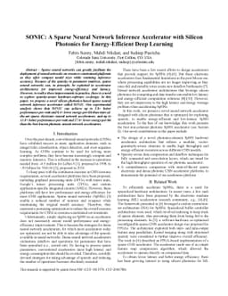 SONIC: A Sparse Neural Network Inference Accelerator with Silicon
  Photonics for Energy-Efficient Deep Learning