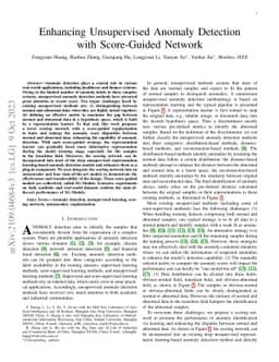 Enhancing Unsupervised Anomaly Detection with Score-Guided Network