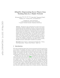6MapNet: Representing soccer players from tracking data by a triplet
  network