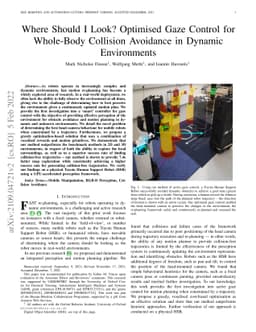 Where Should I Look? Optimised Gaze Control for Whole-Body Collision
  Avoidance in Dynamic Environments