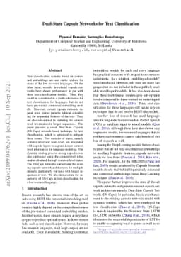 Dual-State Capsule Networks for Text Classification