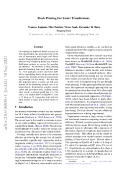 Block Pruning For Faster Transformers