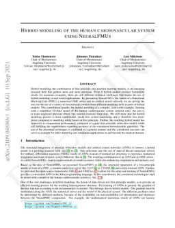 Hybrid modeling of the human cardiovascular system using NeuralFMUs