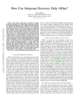 How Can Subgroup Discovery Help AIOps?