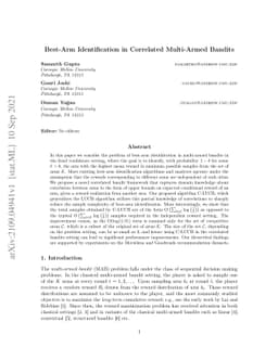 Best-Arm Identification in Correlated Multi-Armed Bandits