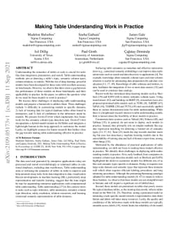 Making Table Understanding Work in Practice