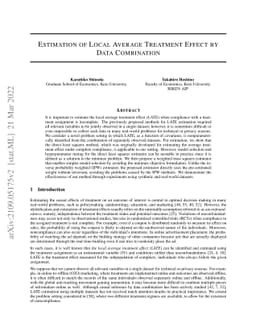 Estimation of Local Average Treatment Effect by Data Combination