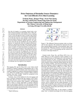 Prior Omission of Dissimilar Source Domain(s) for Cost-Effective
  Few-Shot Learning