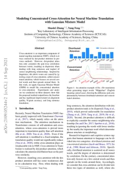 Modeling Concentrated Cross-Attention for Neural Machine Translation
  with Gaussian Mixture Model