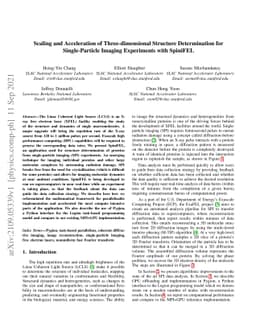 Scaling and Acceleration of Three-dimensional Structure Determination
  for Single-Particle Imaging Experiments with SpiniFEL