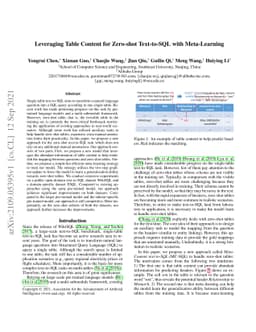Leveraging Table Content for Zero-shot Text-to-SQL with Meta-Learning