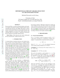 Differentially Private Variable Selection via the Knockoff Filter
