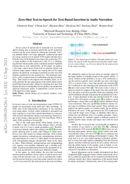 Zero-Shot Text-to-Speech for Text-Based Insertion in Audio Narration