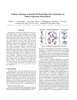 ArtiBoost: Boosting Articulated 3D Hand-Object Pose Estimation via
  Online Exploration and Synthesis