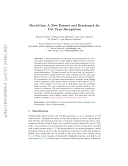 MovieCuts: A New Dataset and Benchmark for Cut Type Recognition