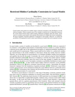 Restricted Hidden Cardinality Constraints in Causal Models