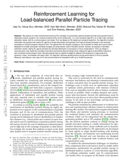 Reinforcement Learning for Load-balanced Parallel Particle Tracing