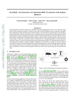 AutoSoC: Automating Algorithm-SOC Co-design for Aerial Robots