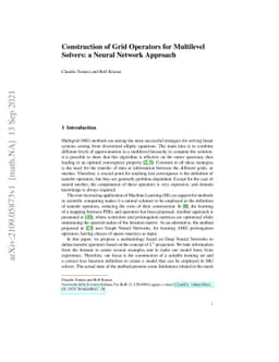 Construction of Grid Operators for Multilevel Solvers: a Neural Network
  Approach