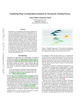 Explaining Deep Learning Representations by Tracing the Training Process