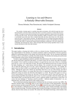 Learning to Act and Observe in Partially Observable Domains