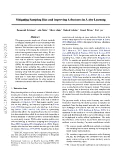 Mitigating Sampling Bias and Improving Robustness in Active Learning