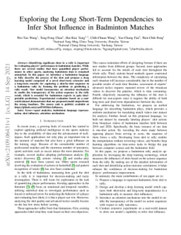 Exploring the Long Short-Term Dependencies to Infer Shot Influence in
  Badminton Matches