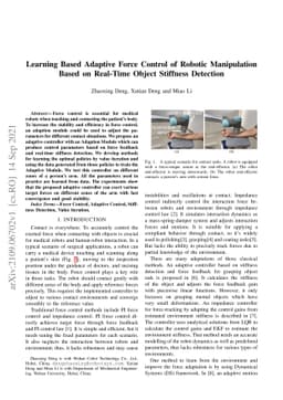 Learning Based Adaptive Force Control of Robotic Manipulation Based on
  Real-Time Object Stiffness Detection