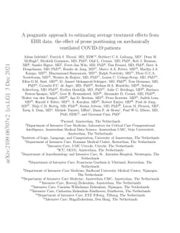 A pragmatic approach to estimating average treatment effects from EHR
  data: the effect of prone positioning on mechanically ventilated COVID-19
  patients