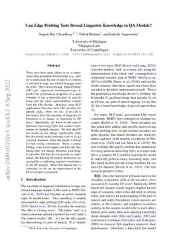 Can Edge Probing Tasks Reveal Linguistic Knowledge in QA Models?