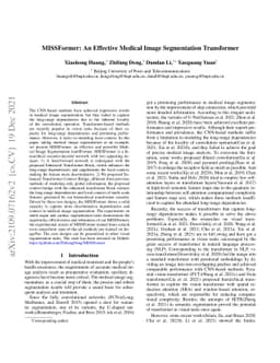 MISSFormer: An Effective Medical Image Segmentation Transformer