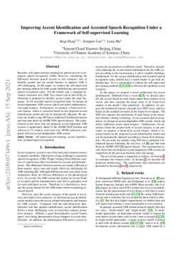Improving Accent Identification and Accented Speech Recognition Under a
  Framework of Self-supervised Learning