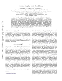 Fermion Sampling Made More Efficient