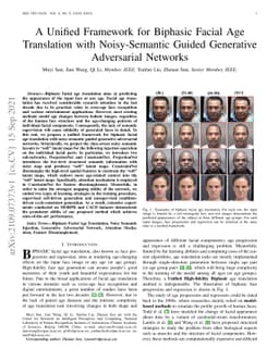 A Unified Framework for Biphasic Facial Age Translation with
  Noisy-Semantic Guided Generative Adversarial Networks
