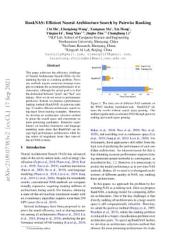 RankNAS: Efficient Neural Architecture Search by Pairwise Ranking