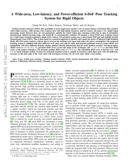A Wide-area, Low-latency, and Power-efficient 6-DoF Pose Tracking System
  for Rigid Objects