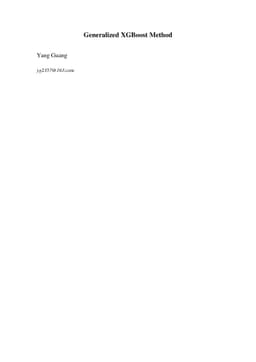 Generalized XGBoost Method