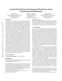 CounterNet: End-to-End Training of Prediction Aware Counterfactual
  Explanations