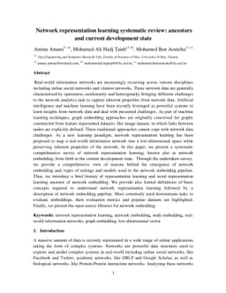 Network representation learning systematic review: ancestors and current
  development state